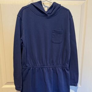 Girls' hooded dress in french terry